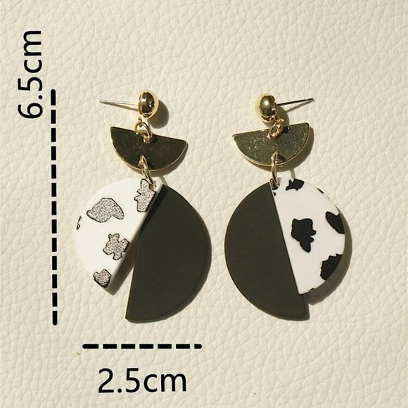 Semicircle Drop Earrings - Picture 4 of 5